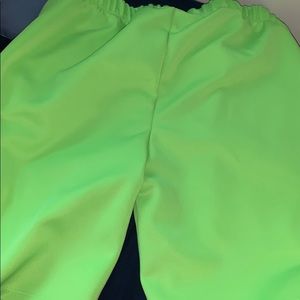Green biker shorts